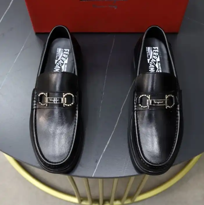 hype Ferragamo Leather Shoes