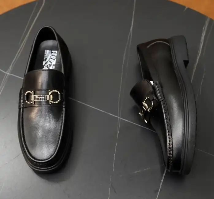 hype Ferragamo Leather Shoes