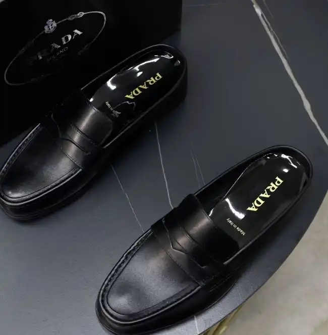 hype Prada Leather Shoes