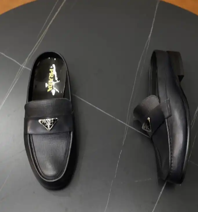 hype Prada Leather Shoes