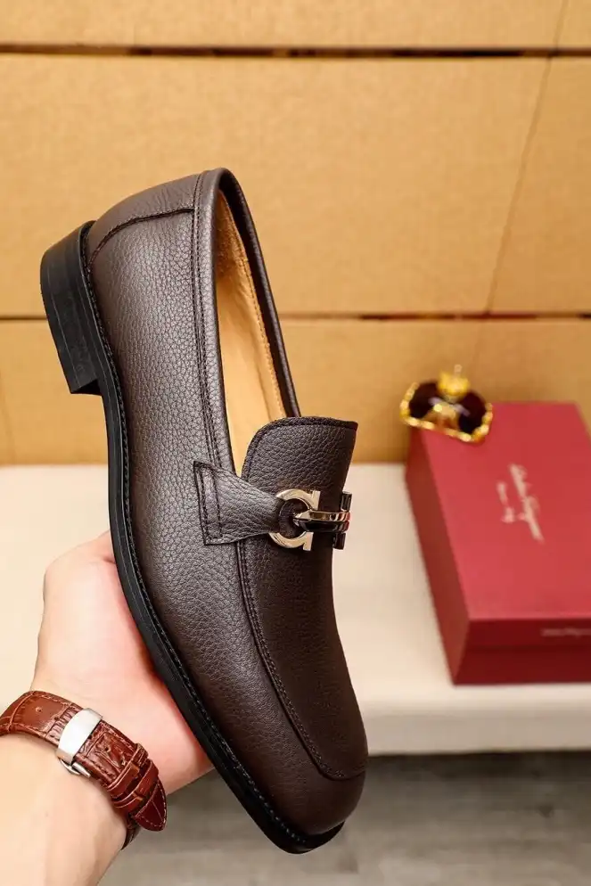 hype Ferragamo Leather Shoes