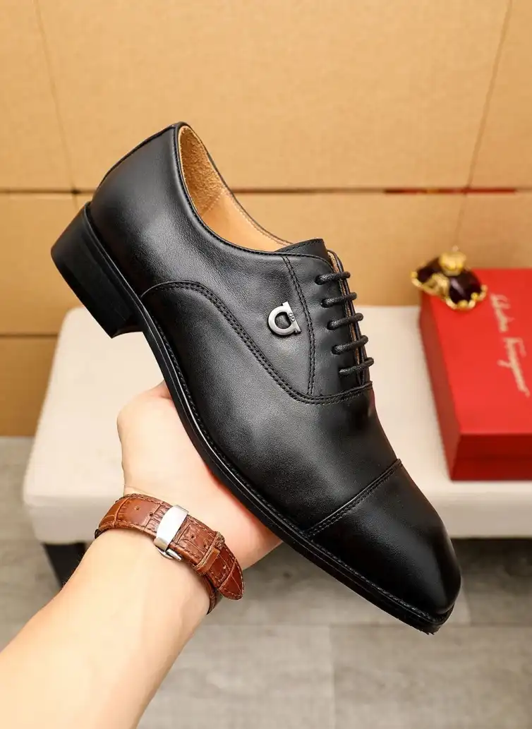 hype Ferragamo Leather Shoes