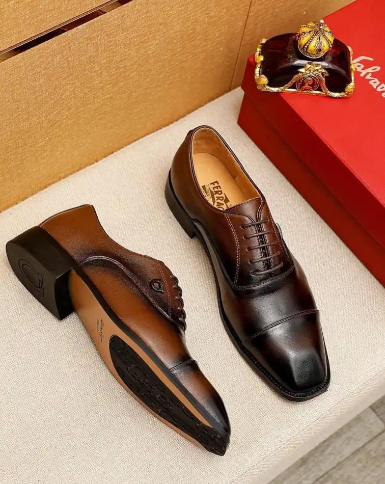 hype Ferragamo Leather Shoes