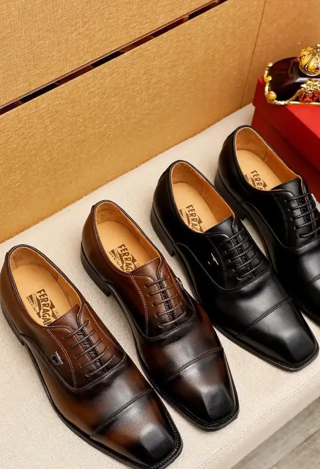 hype Ferragamo Leather Shoes