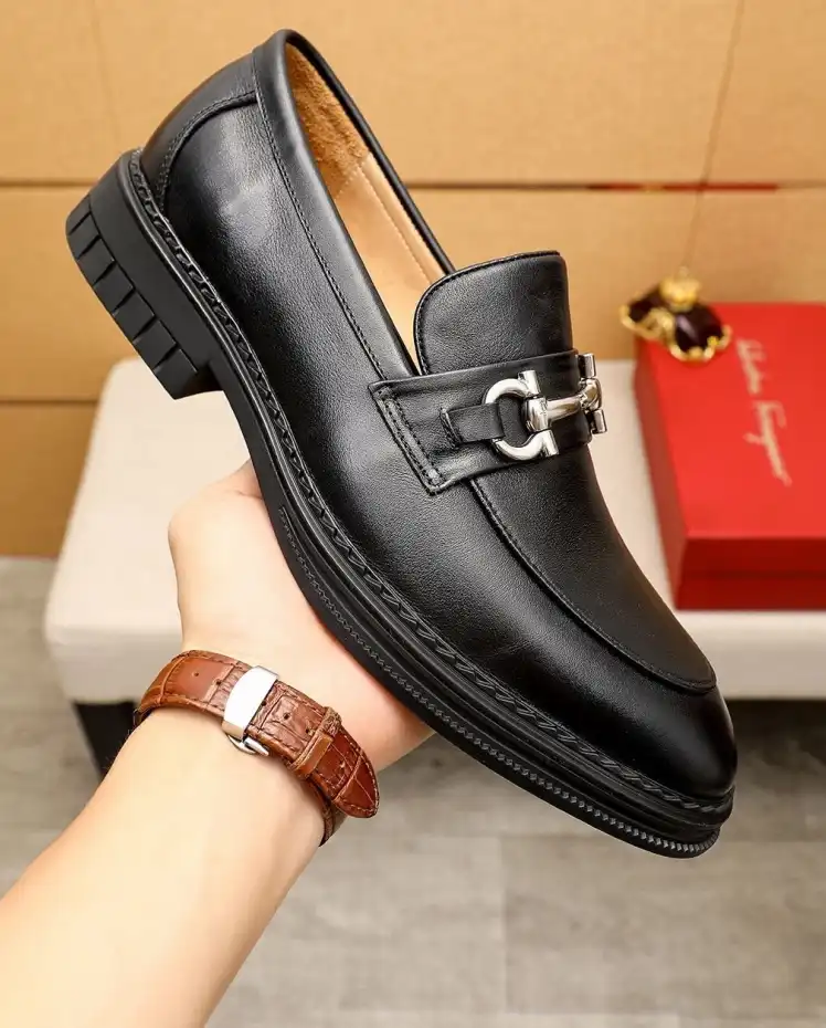 hype Ferragamo Leather Shoes