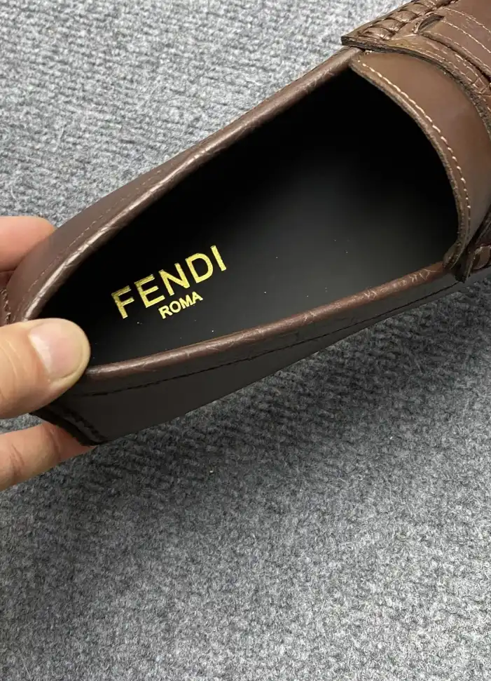 hype Fendi Leather Shoes