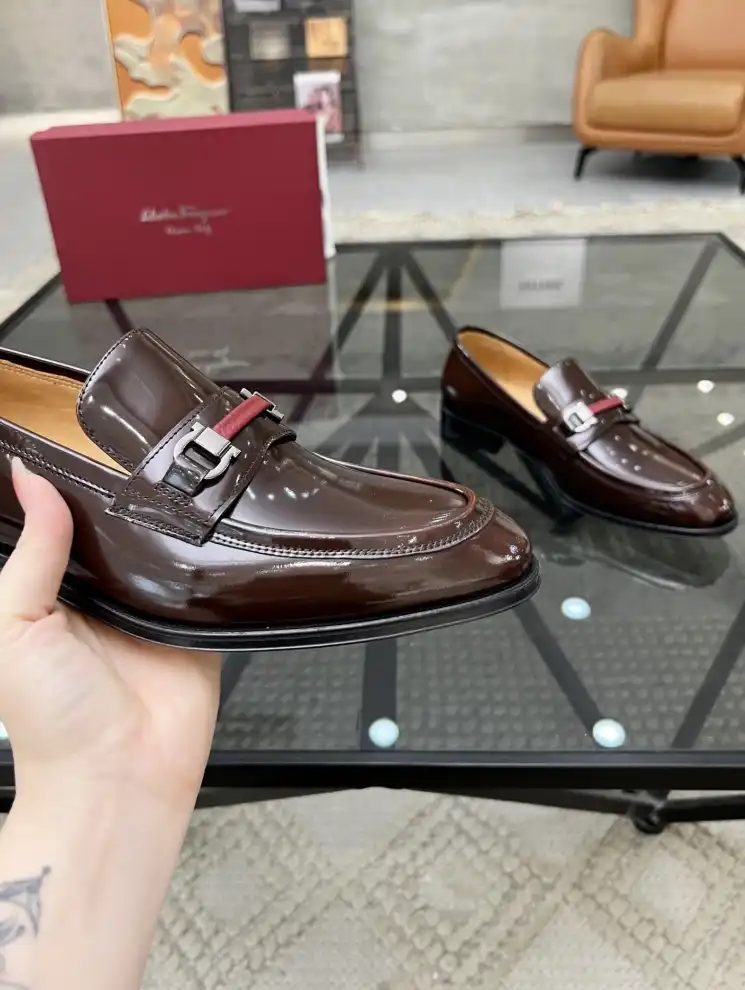 hype Ferragamo Leather Shoes