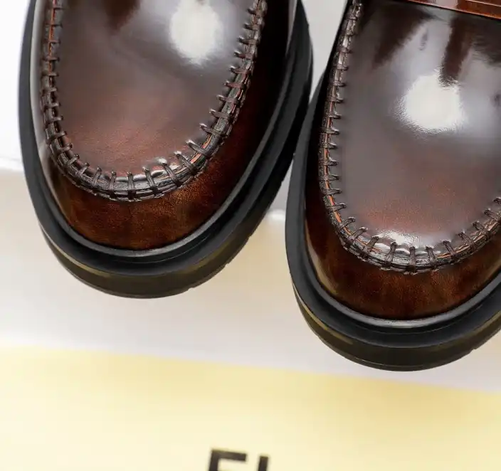 hype Fendi Leather Shoes