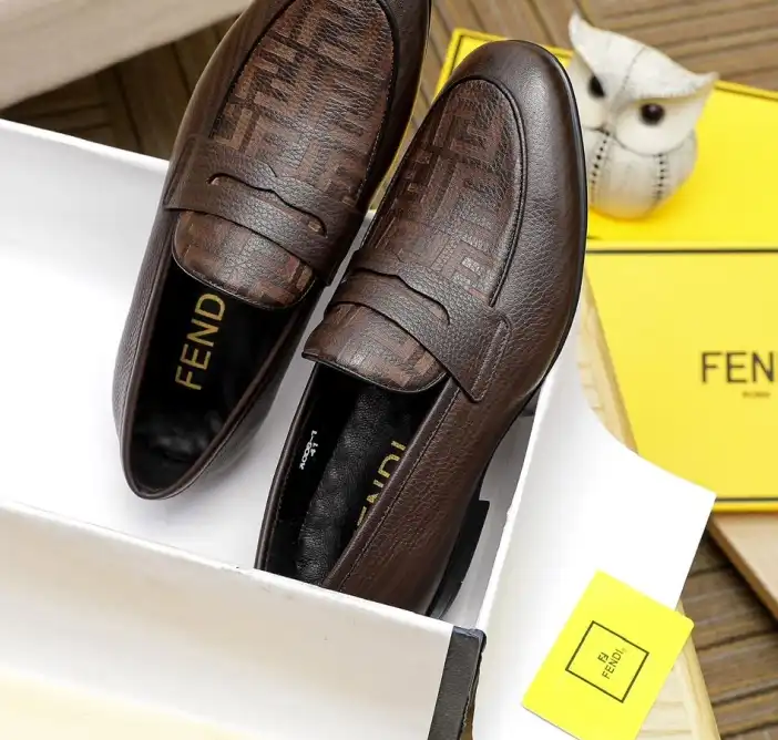 hype Fendi Leather Shoes