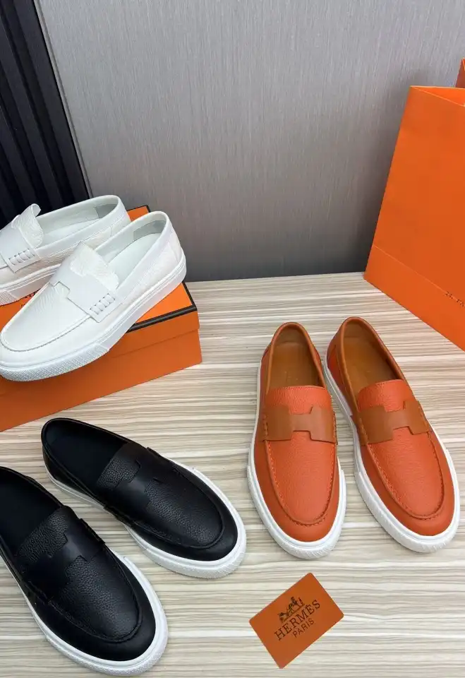 hype Hermes Leather Shoes