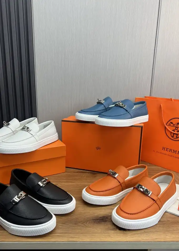 hype Hermes Leather Shoes