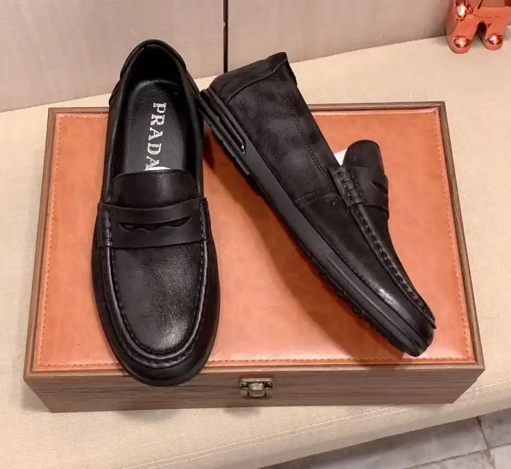 hype Prada Leather Shoes