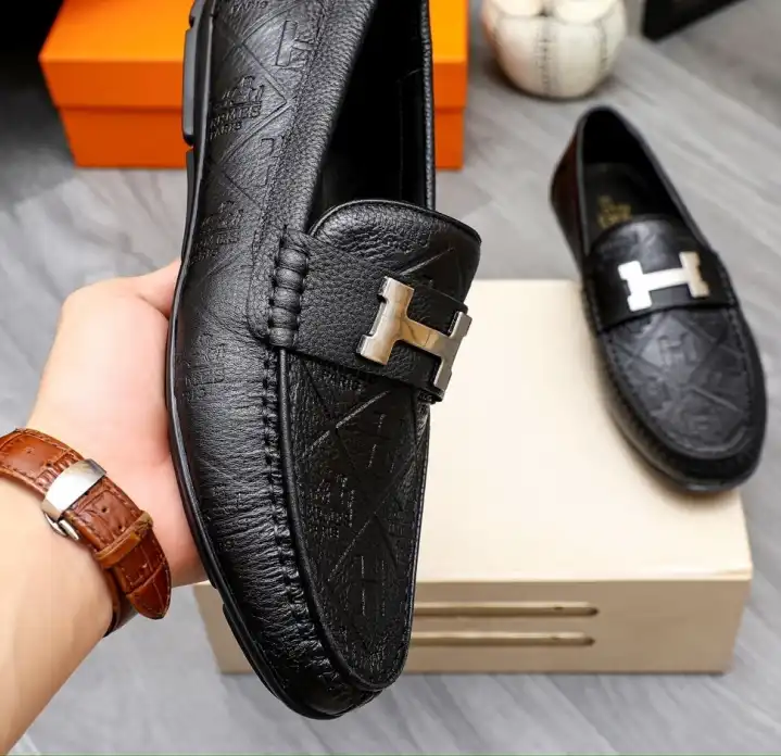 hype Hermes Leather Shoes