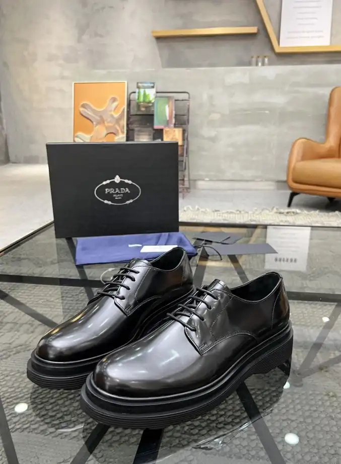 hype Prada Leather Shoes