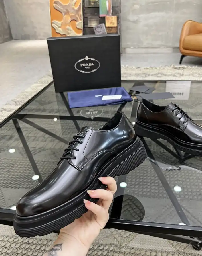 hype Prada Leather Shoes