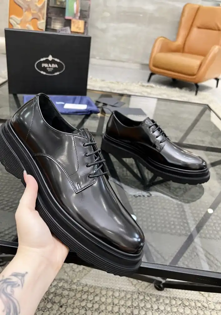 hype Prada Leather Shoes