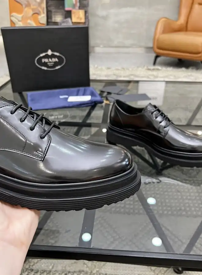 hype Prada Leather Shoes