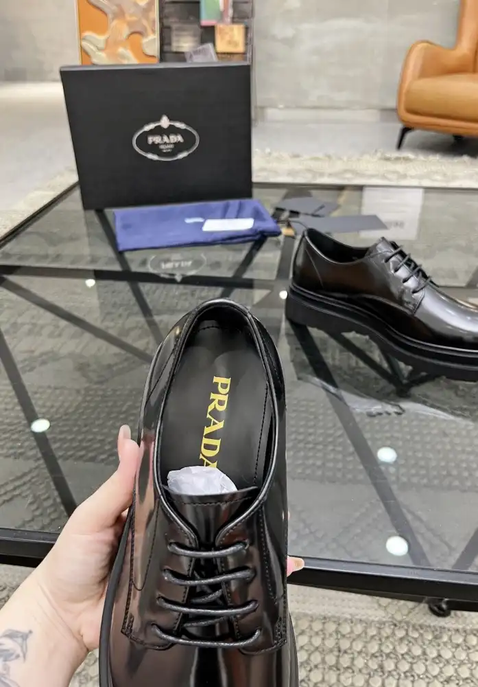 hype Prada Leather Shoes