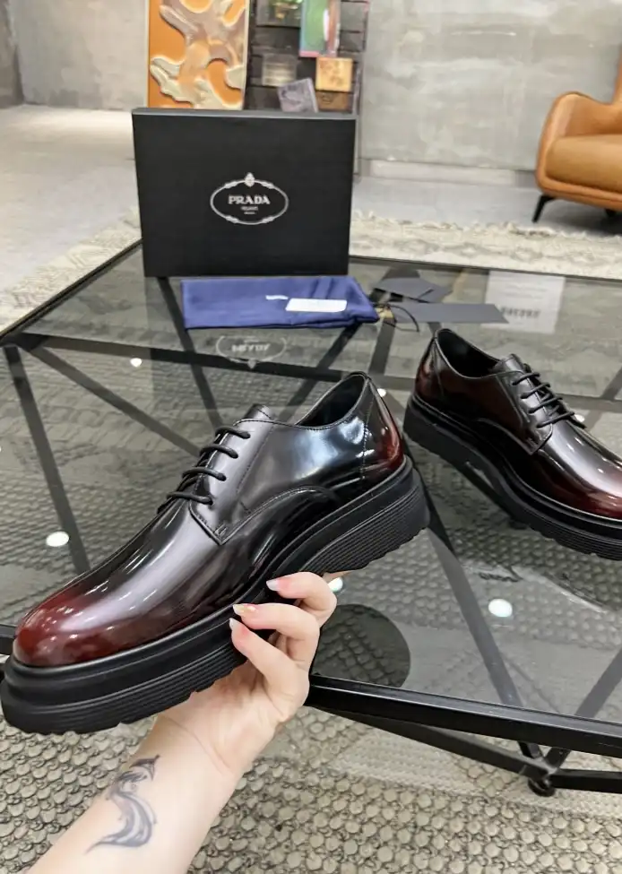 hype Prada Leather Shoes