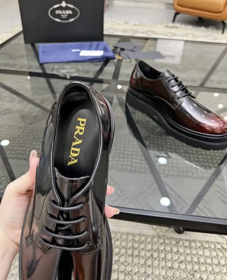 hype Prada Leather Shoes