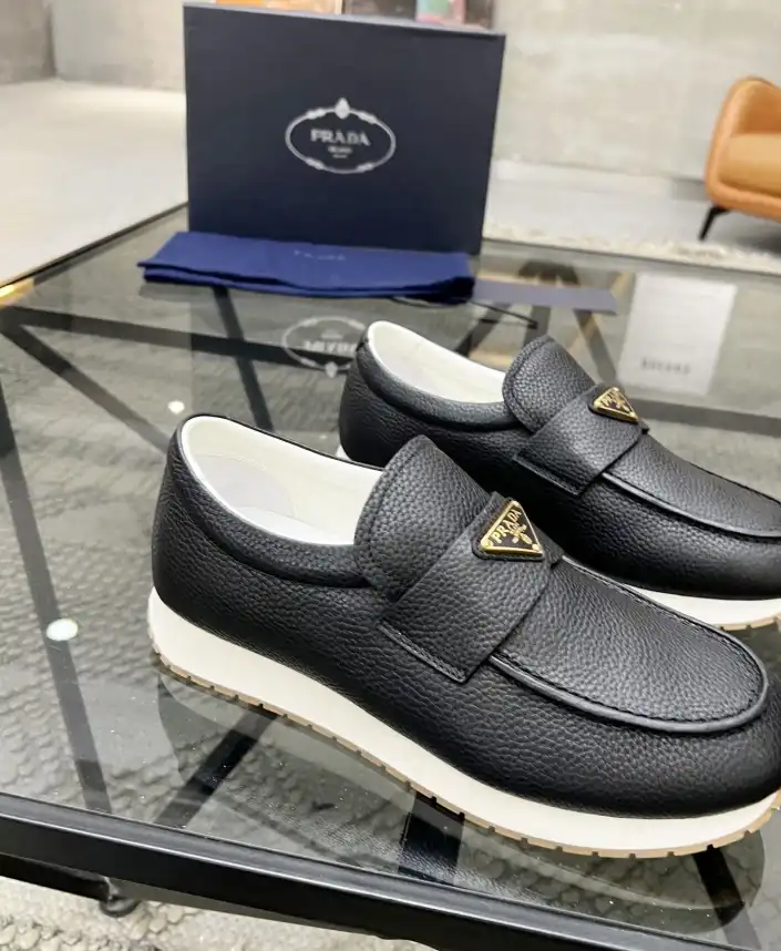 hype Prada Leather Shoes