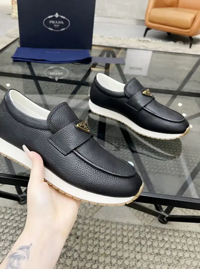 hype Prada Leather Shoes