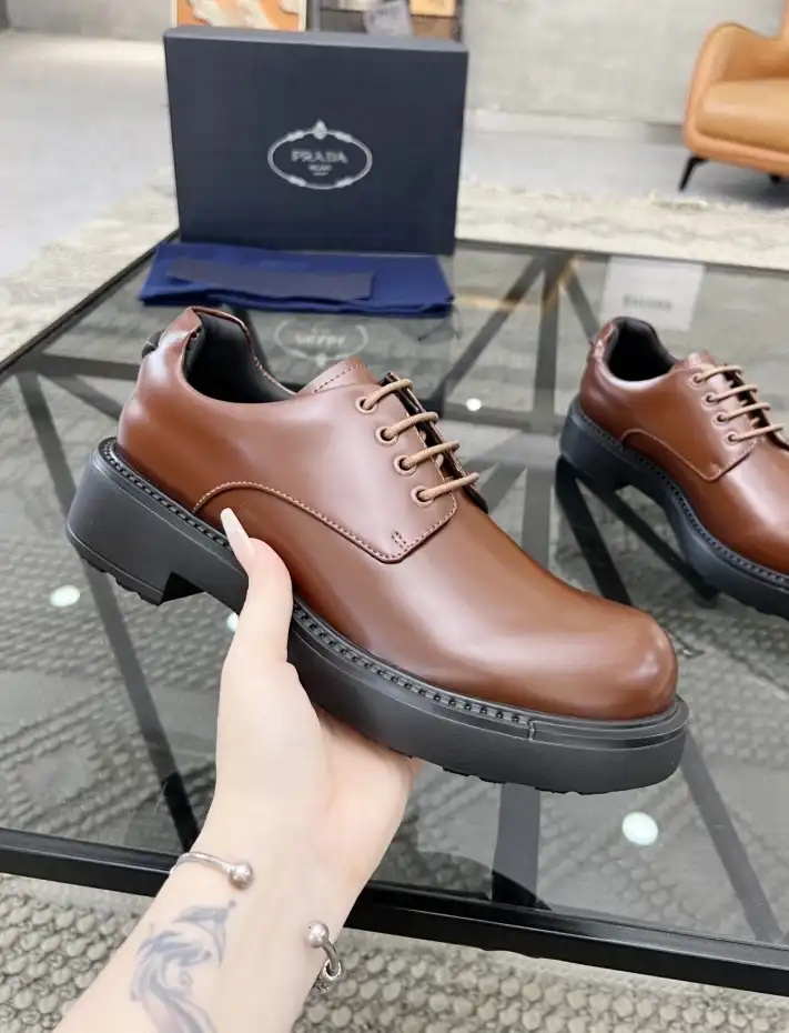 hype Prada Leather Shoes