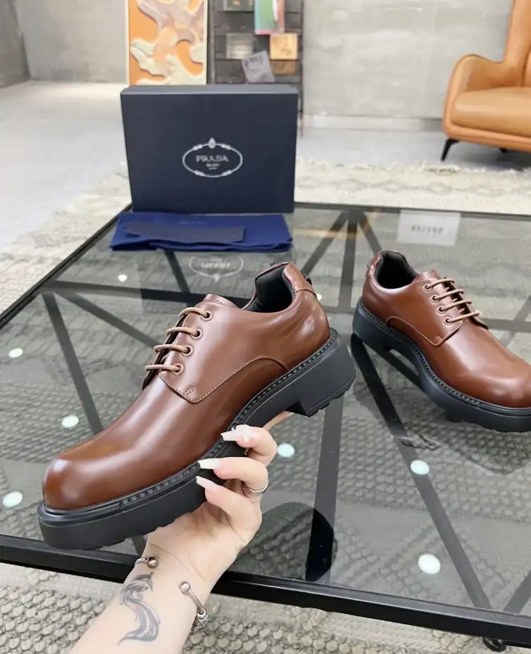 hype Prada Leather Shoes