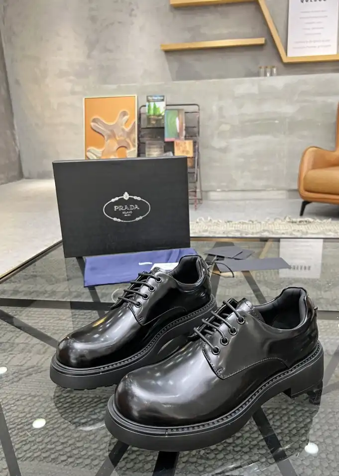 hype Prada Leather Shoes