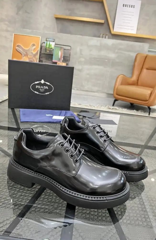 hype Prada Leather Shoes