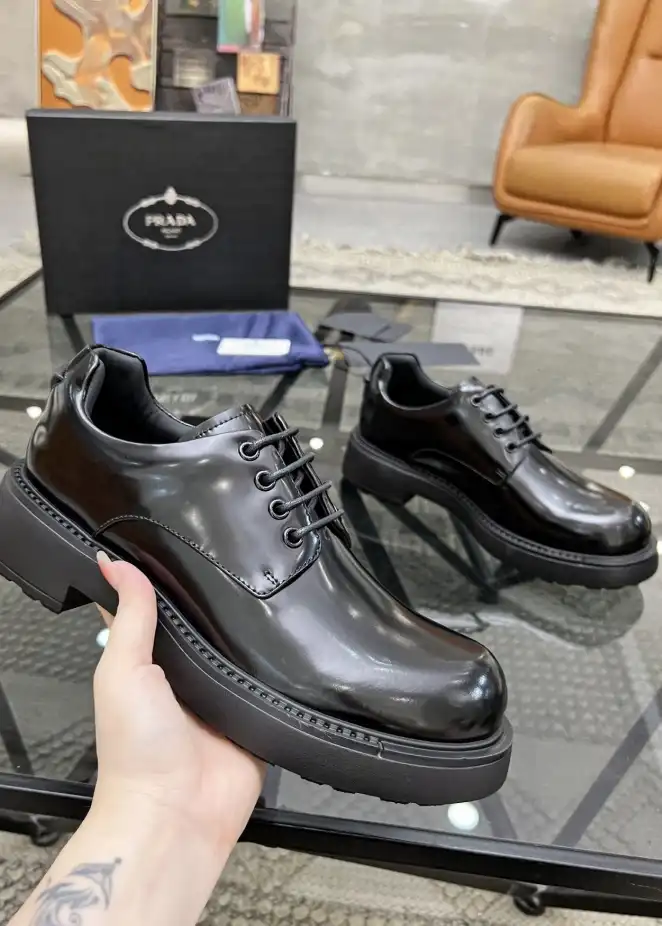 hype Prada Leather Shoes