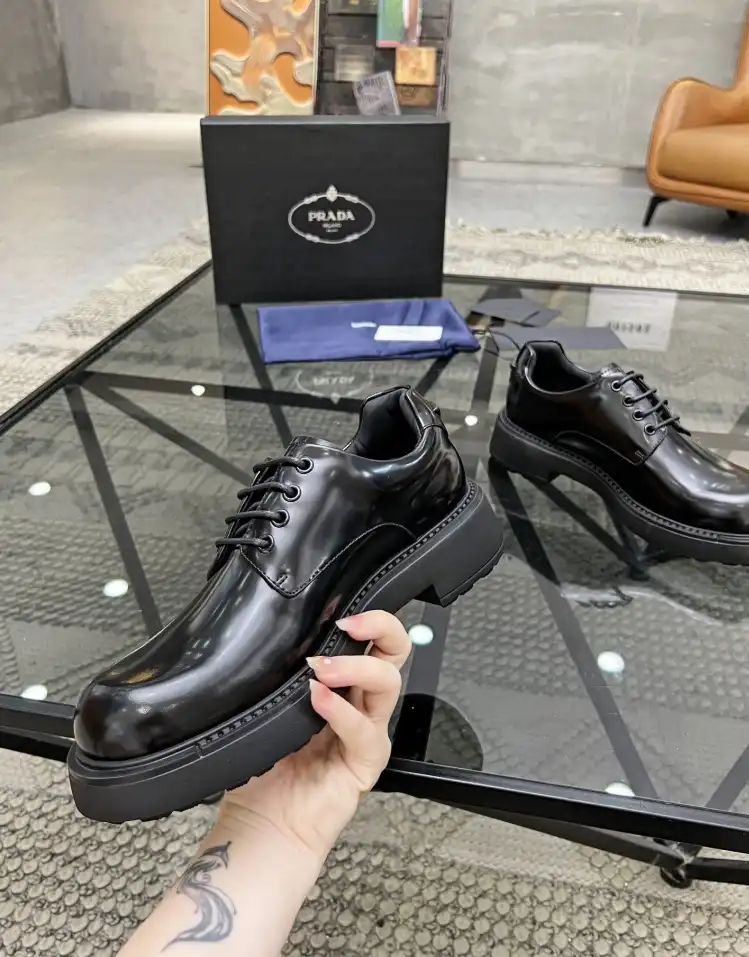 hype Prada Leather Shoes