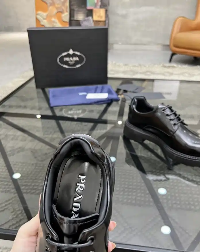 hype Prada Leather Shoes