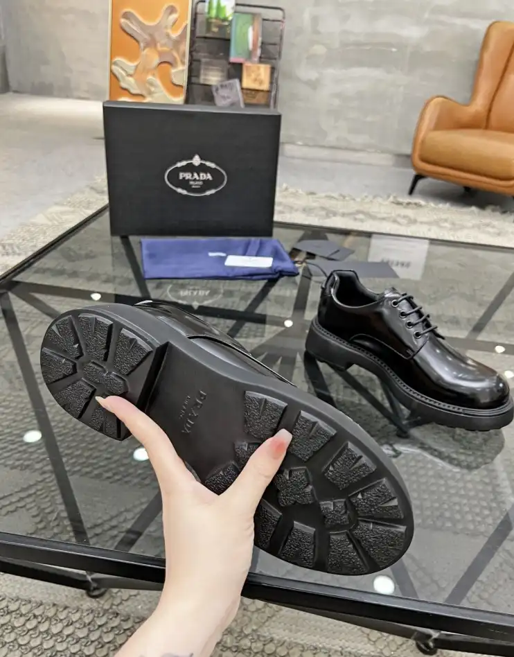 hype Prada Leather Shoes