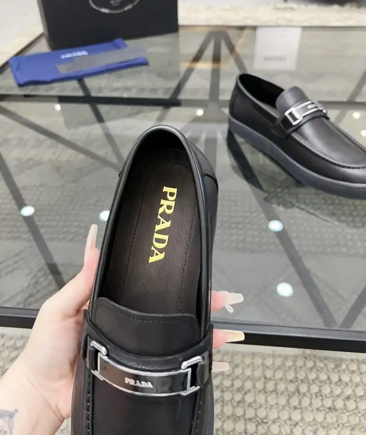 hype Prada Leather Shoes