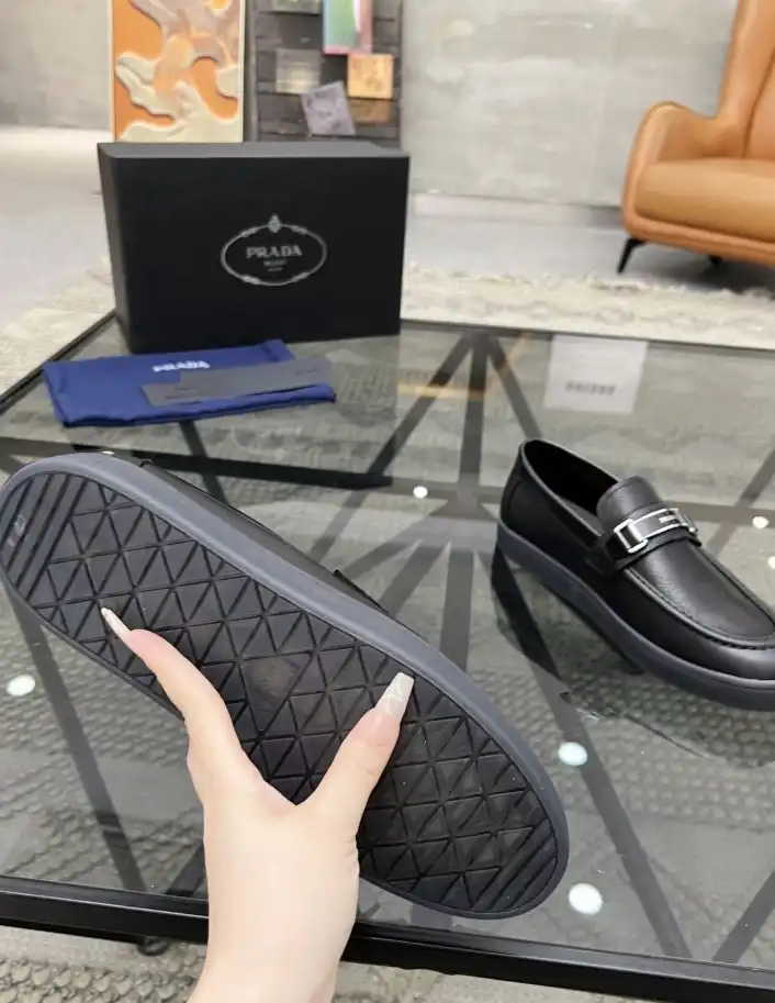 hype Prada Leather Shoes