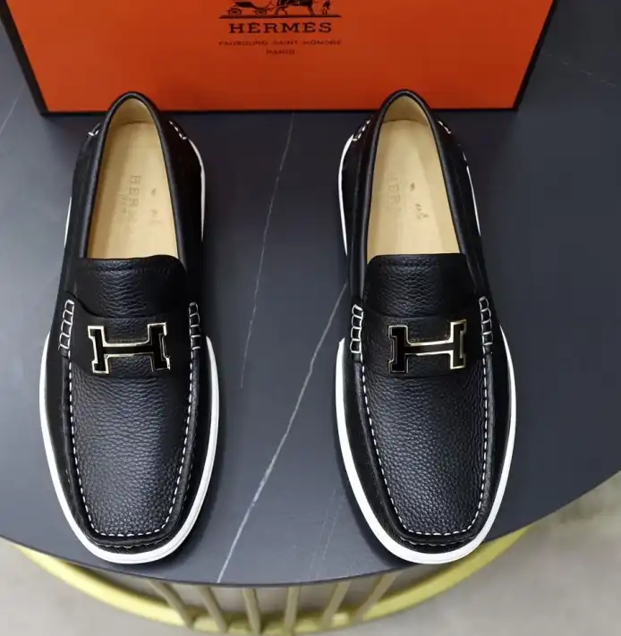 hype Hermes Leather Shoes