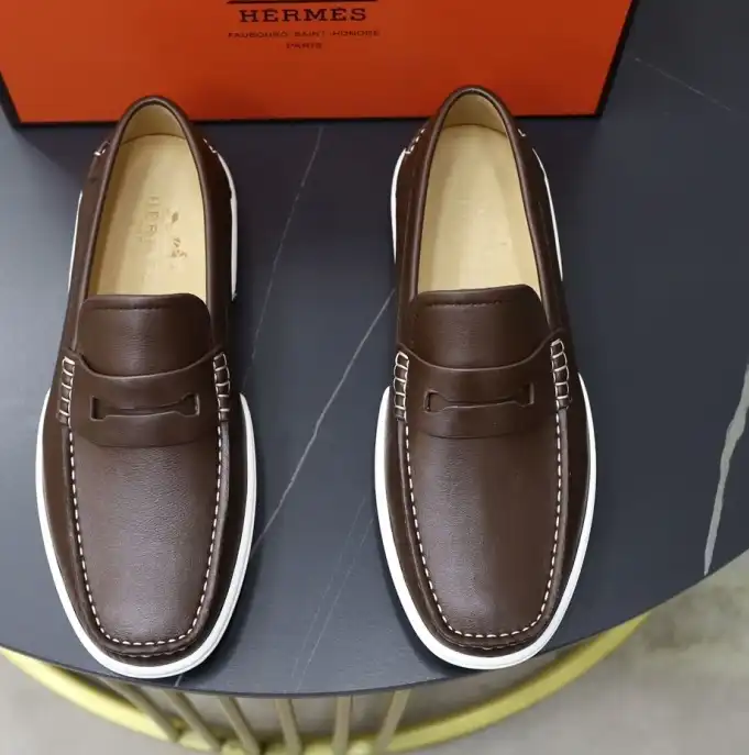 hype Hermes Leather Shoes