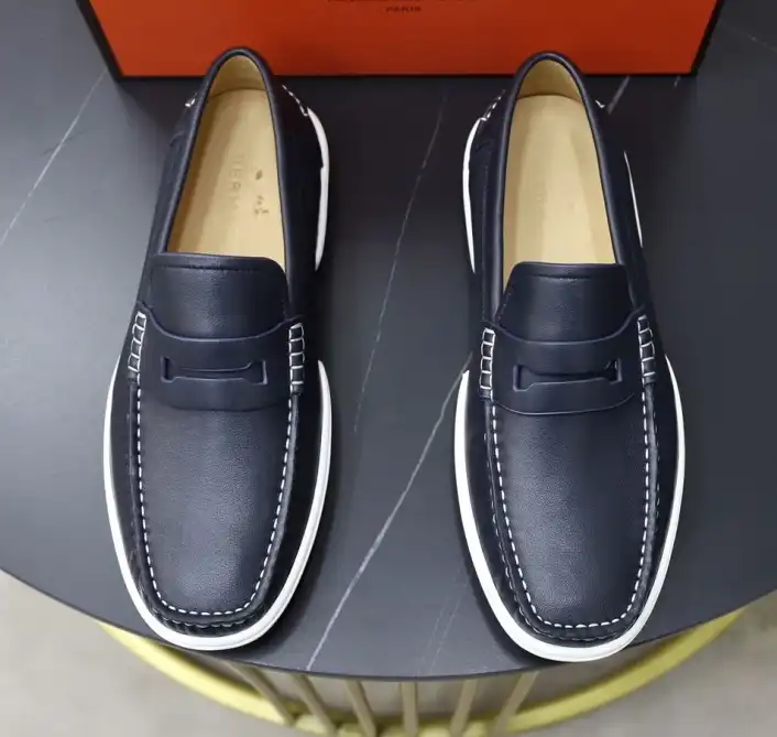 hype Hermes Leather Shoes