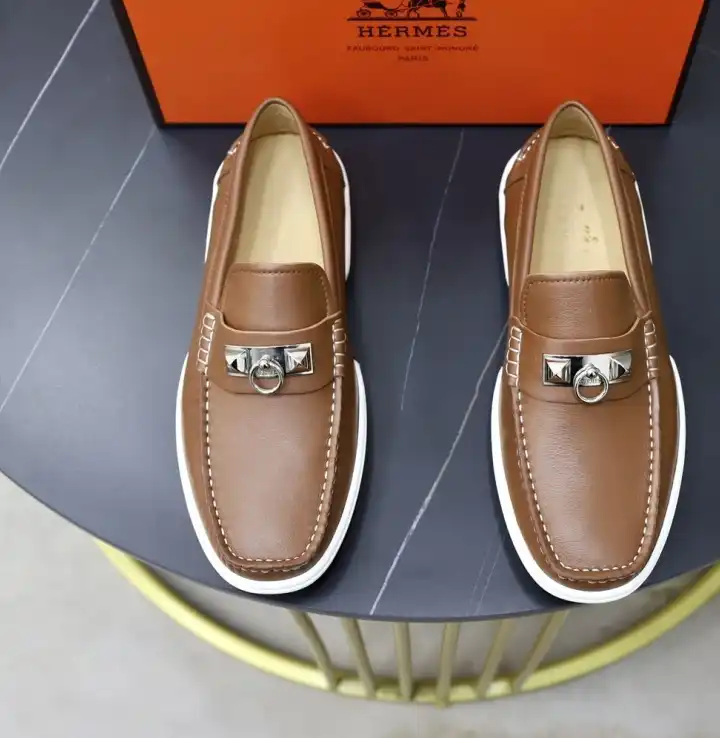 hype Hermes Leather Shoes