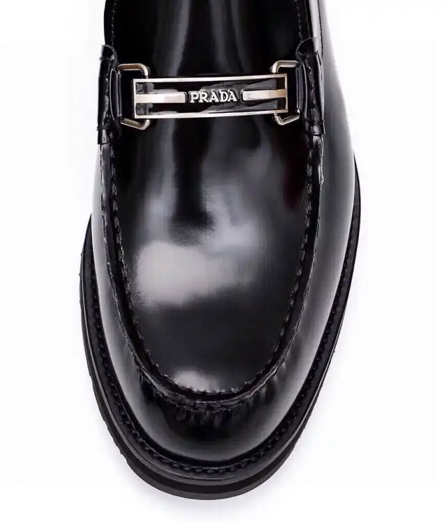 hype Prada Leather Shoes