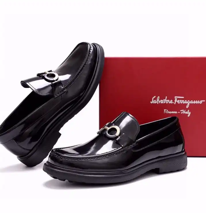 hype Ferragamo Leather Shoes