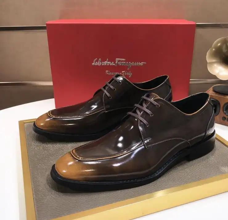 hype Ferragamo Leather Shoes