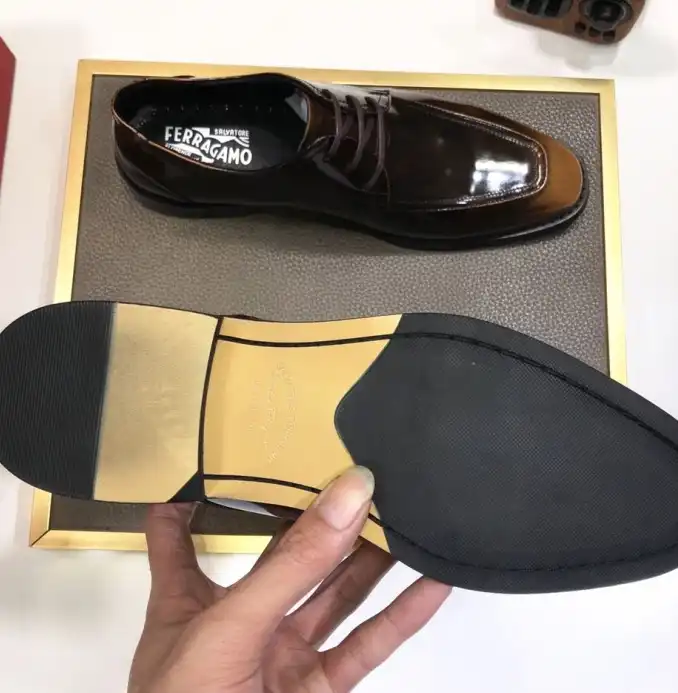 hype Ferragamo Leather Shoes