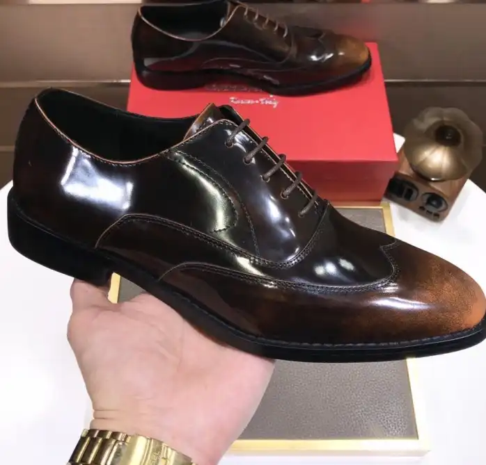 hype Ferragamo Leather Shoes