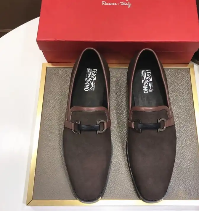 hype Ferragamo Leather Shoes