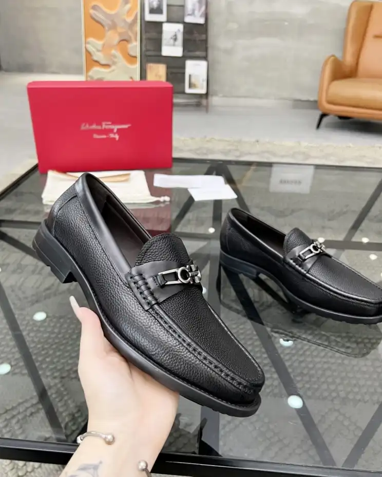 hype Ferragamo Leather Shoes