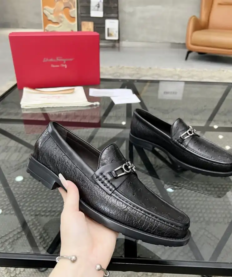 hype Ferragamo Leather Shoes