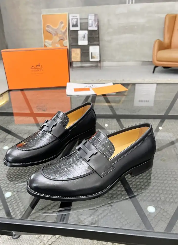 hype Hermes Leather Shoes