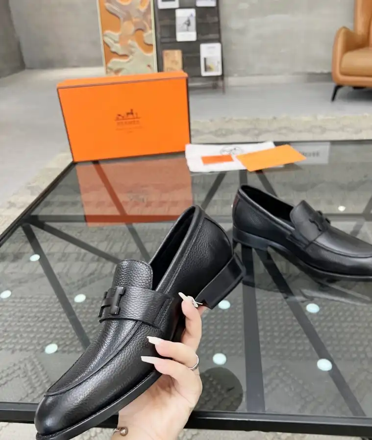 hype Hermes Leather Shoes